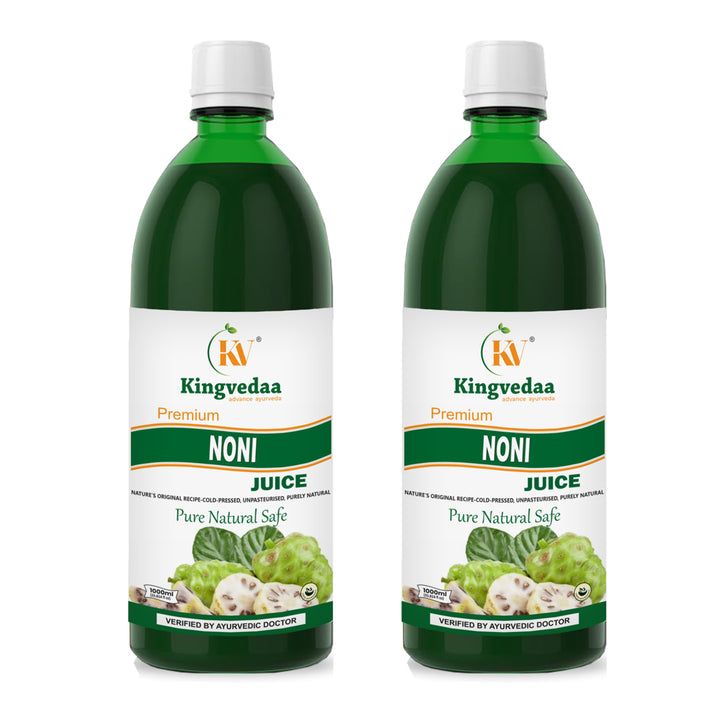Kingvedaa Noni Juice pack of 2 bottles, natural Ayurvedic health drink for immunity support, detox, and overall wellness